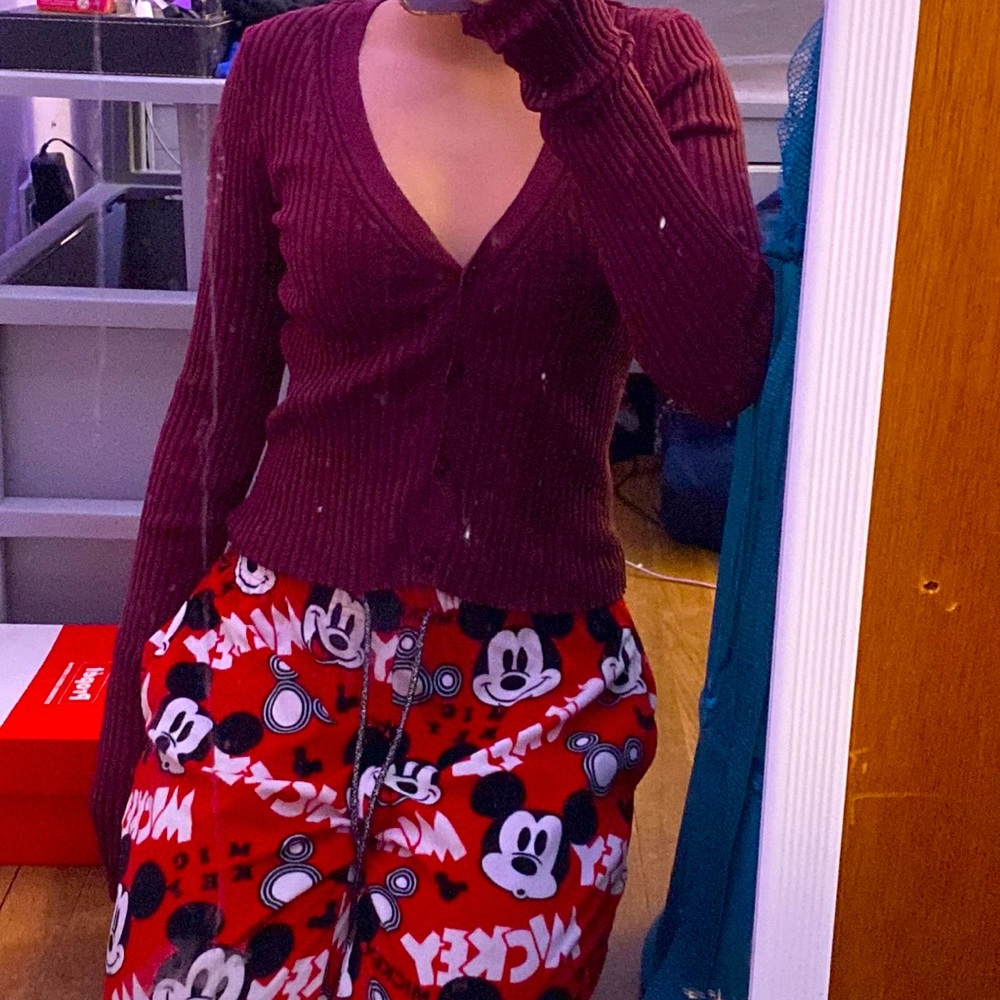 red velvet buttoned shirt
